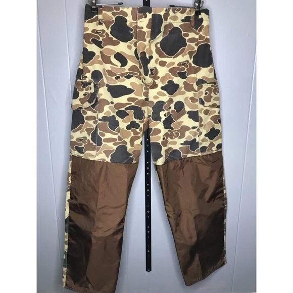 Vintage Old School Duck Hunting Camo Field Cargo Pants mens LG Made USA - Picture 1 of 7